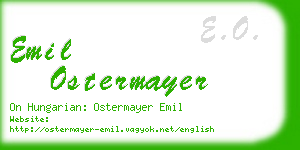 emil ostermayer business card